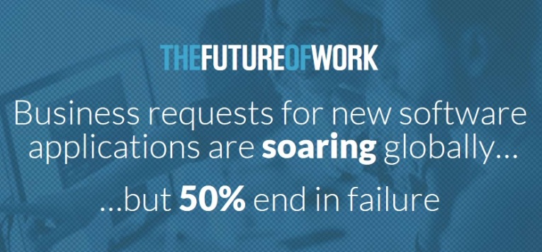 La demanda de apps de software empresarial crece pero el 50 por ciento de los proyectos no se ejecutan