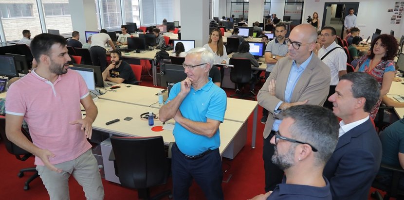 El alcalde de Valencia visita las oficinas de Sopra Steria