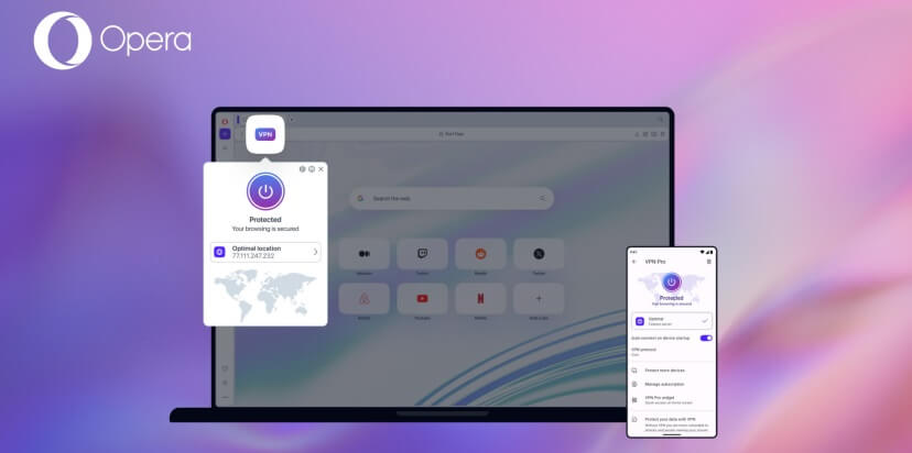 Opera presenta una versión renovada de VPN Pro