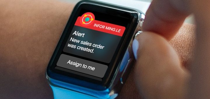 Colaboración social en el Apple Watch con Infor Ming.le y Business Intelligence