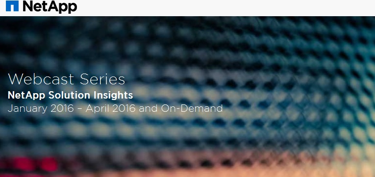 Serie de webcast Solution Insights de NetApp
